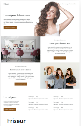 Predesign Vorlage Leanwebdesign für Friseure Predesign Vorlage Leanwebdesign für Friseure