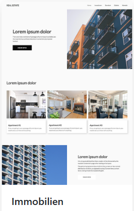 Predesign Vorlage Leanwebdesign für Immobilienmakler Predesign Vorlage Leanwebdesign für Immobilienmakler