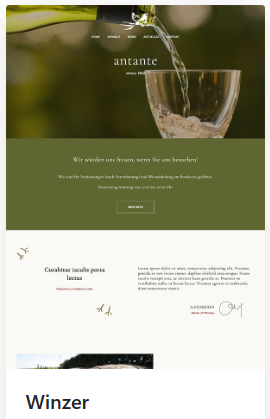 Predesign Vorlage Leanwebdesign für Winzer und Weinhändler Predesign Vorlage Leanwebdesign für Winzer und Weinhändler