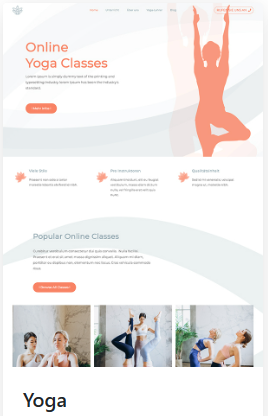 Predesign Vorlage Leanwebdesign für Yoga und Fitnessstudios Predesign Vorlage Leanwebdesign für Yoga und Fitnessstudios